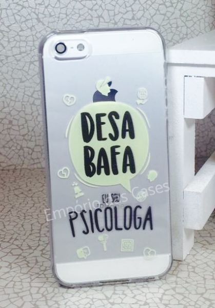 Case de Silicone Desabafa sou Psicológa iphone 5/5s/SE