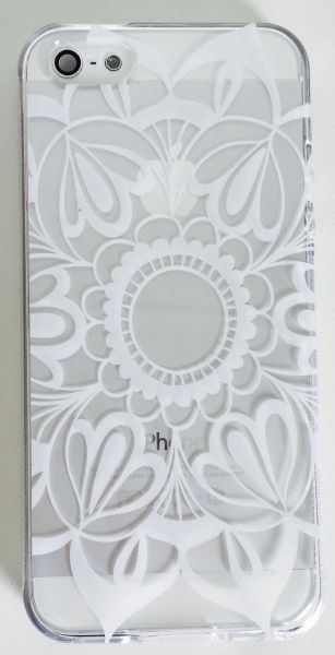 Case de Silicone Flor Branca Iphone 5/5s/SE
