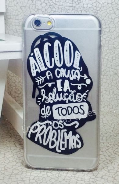 Case de Silicone Álcool e problema iphone 6/6s