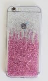 Case de Silicone Glitter Luxo Rosa iphone 6 Plus/ 6s Plus