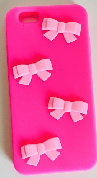 Case de Silicone Pink Lacinhos Rosa iphone 6
