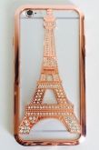 Case Luxo Vazada Paris Torre Eiffel Strass iPhone 6