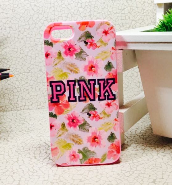 Case 3D Pink Flores Iphone 5 / 5S /SE