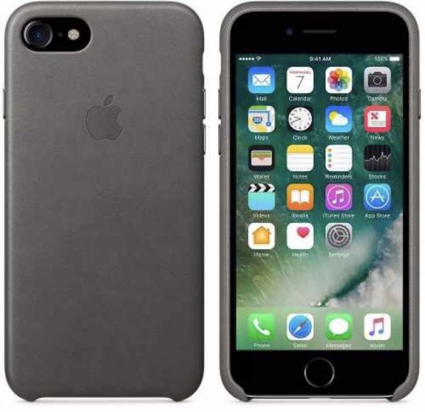 Case de couro Apple Cinza iPhone 7