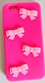 Case de Silicone Pink Lacinhos Rosa iphone 6