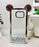 Case Água Glitter Orelha Prata Galaxy S7