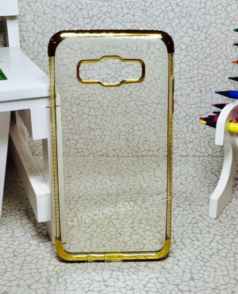 Case Luxo Gold Borda de Strass Galaxy J5 J510