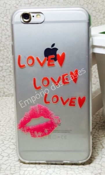 Case de Silicone Love Love Love iphone 6/6s