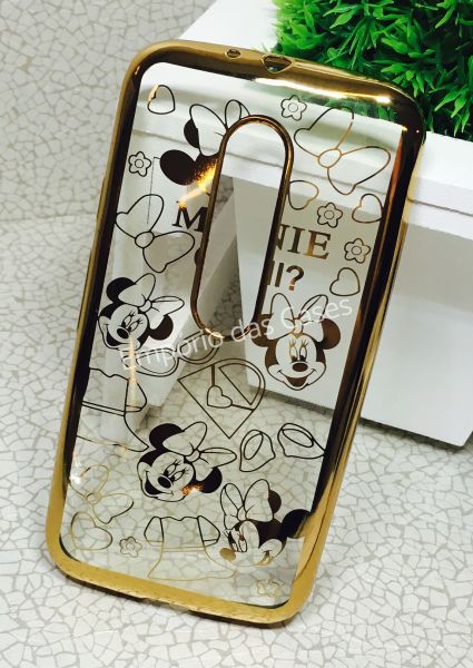 Case Luxo Minnie Dourado Moto G3