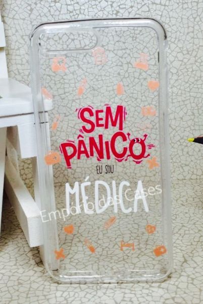 Case de Silicone Sem pânico Médica iphone 7 plus