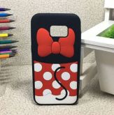 Case 3D Minnie Laço Vermelho Galaxy S7 Edge