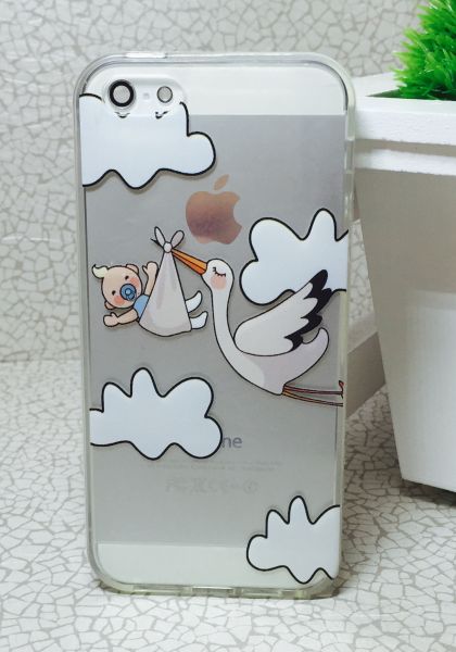 Case de Silicone Cegonha iPhone 5/5s/SE