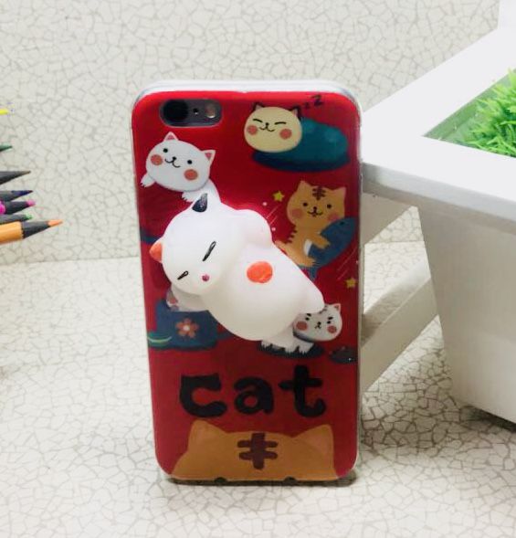 Case 3D Squishy Gatinho Vermelho iPhone 6/6s