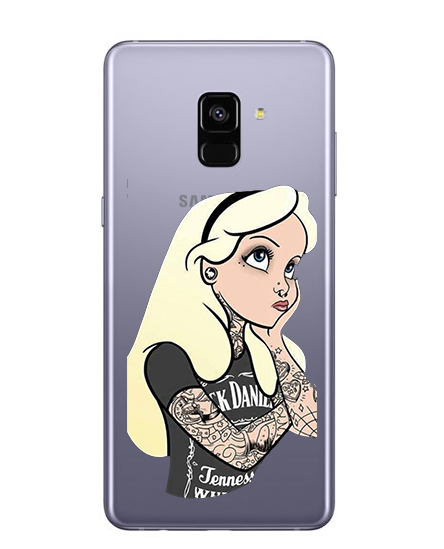 Case de Silicone Alice Tatuada Galaxy A8 Plus