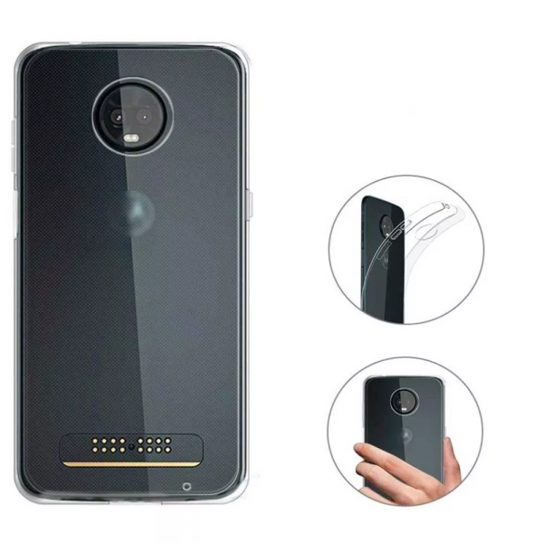 Case de Silicone Transparente Moto Z3 Play