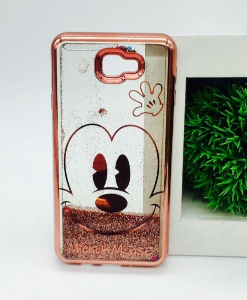 Case Água Glitter Mickey Rose Galaxy J7 Prime