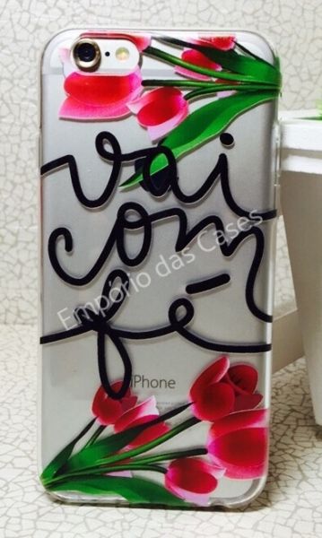 Case de Silicone Vai Com Fé iphone 6/6s