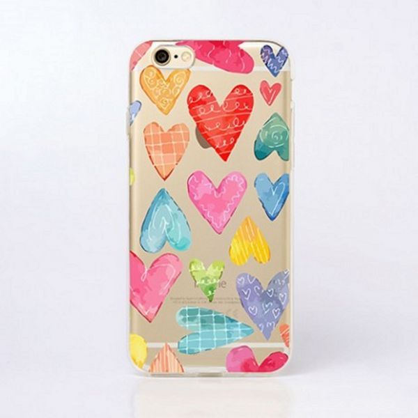 Case de Silicone Corações Color iphone 5c