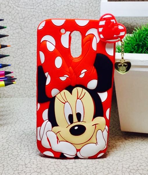 Case 3D Minnie Charme Vermelho Moto G4 / G4 Plus