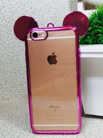 Case Orelha Minnie Luxo Pink iPhone 6/6s