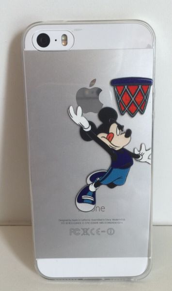 Case de Silicone Slim Mickey Basquete iPhone 5/5s/SE
