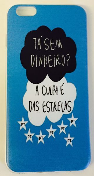 Case de Silcone A culpa é das estrelas iphone 6