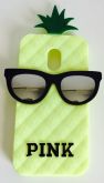 Case Abacaxi Pink Amarelo Neon Moto G2