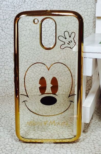 Case Luxo Mickey Dourado Moto G4 / G4 Plus