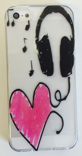 Case de Silicone Love Music iphone 5c
