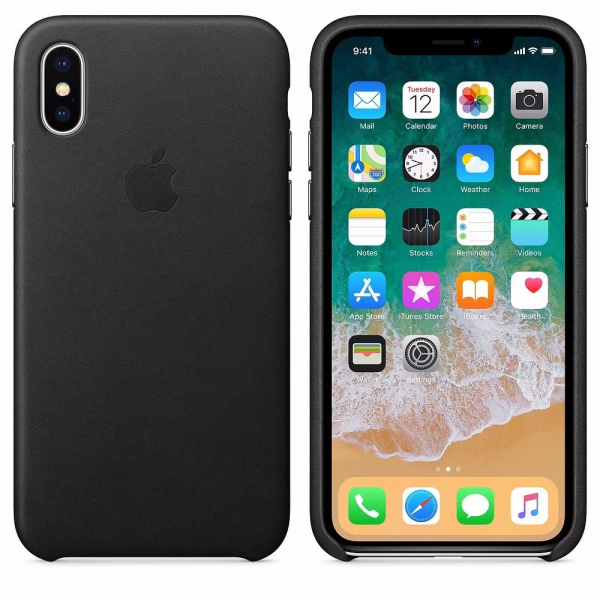 Case Couro Preto iphone X