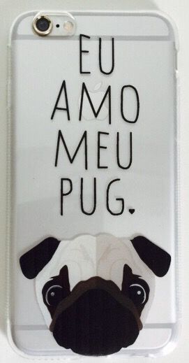 Case de Silicone Eu amo meu Pug Iphone 6 mod2