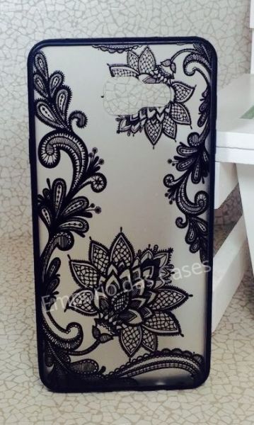 Case Alto Relevo Flores Henna Galaxy A7 A710