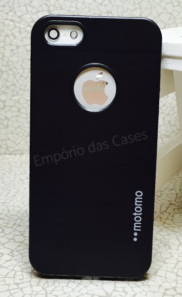 Case Flexível Motomo Preto iphone 5/5s/SE