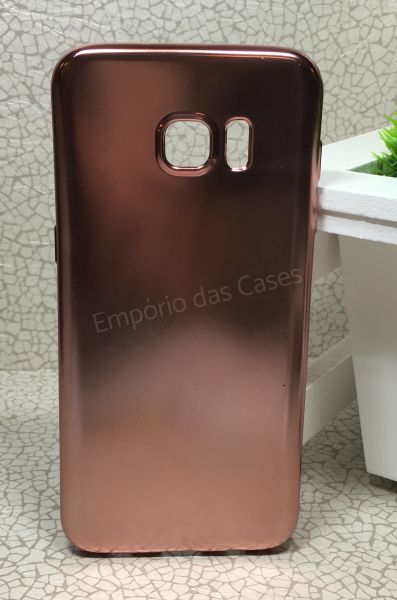 Case Flexível Rose com efeito metalizado Galaxy S7 Edge