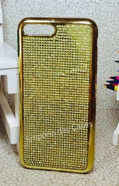 Case Glamour Strass Dourado iphone 7 plus