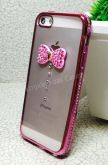 Case Laço Pink com Strass iphone 5/5s/SE