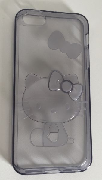Case de Silicone 3D Hello Kitty Preto iPhone 5/5s/SE