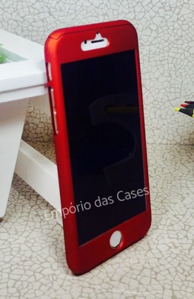 Case 360 Híbrida Luxo Vermelho iphone 7