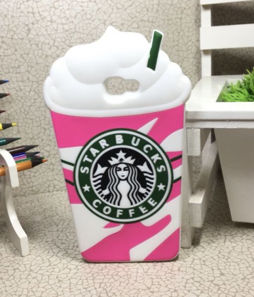 Case 3D Starbucks Pink Galaxy J7 Prime