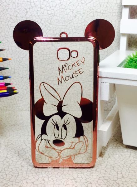 Case Luxo Minnie Pode Orelha Rose Galaxy J7 Prime