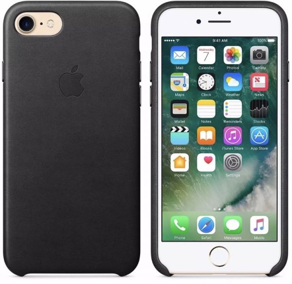 Case de couro Apple Preto iphone 8