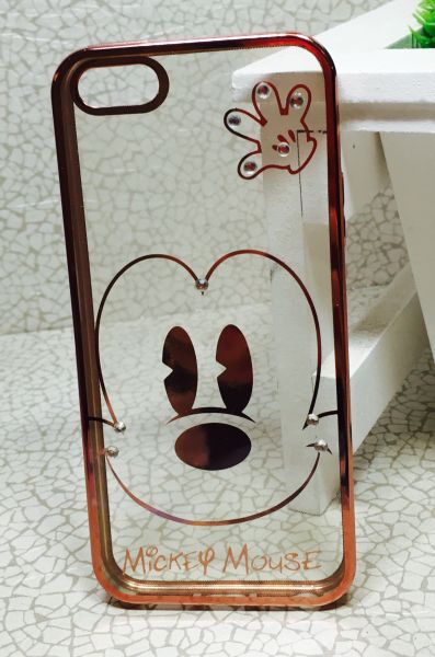 Case Luxo Mickey Rose Strass iPhone 5/5s/SE