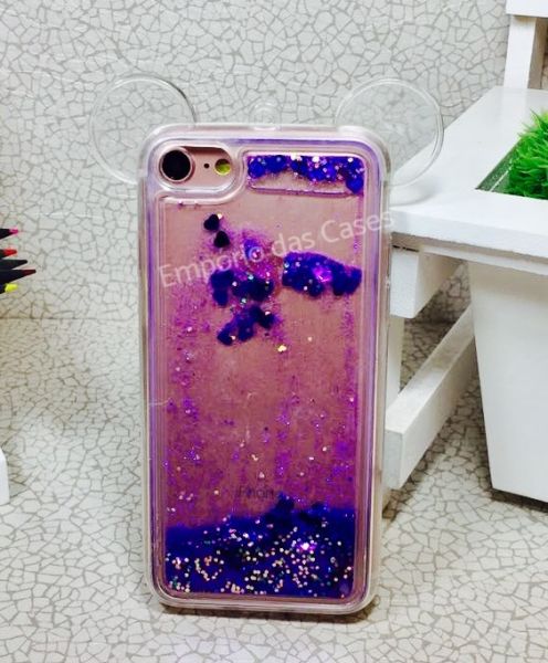 Case Orelha Glitter Roxo iphone 7