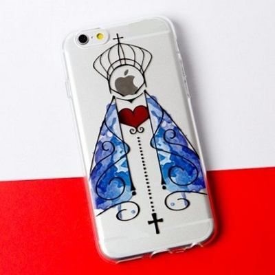Case de Silicone Santa Amém iphone 6/6s