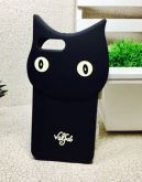 Case 3D Gatinho Black iphone 8 Plus