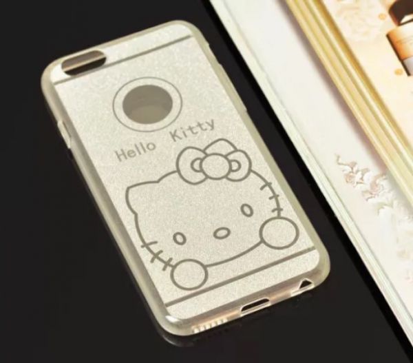 Case Glitter Branca Hello Kitty iphone 5/5s/SE