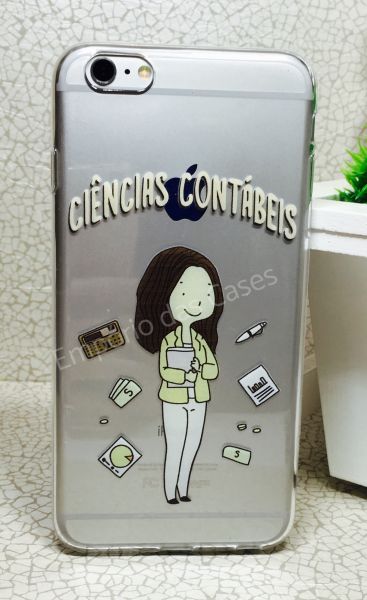 Case de Silicone Profissão Ciências Contábeis iphone 6/6s