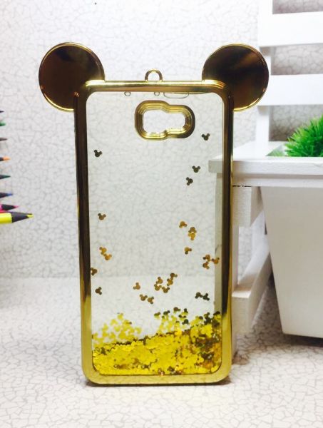 Case Água Orelha Glitter Dourado Galaxy J7 Prime