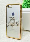 Case Coruja Dourada Borda strass iphone 6/6s