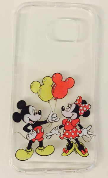 Case de Silicone Mickey e Minnie Balões Galaxy S6 Edge